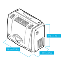 VICI ECP GC Plus Dibujo lineal del generador de aire cero con dimensiones