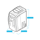 VICI DBS HK PLUS 160 HYDROGEN GENERATOR LINE DRAWING WITH DIMENSIONS