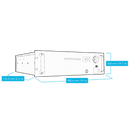 VICI DBS HP PLUS 500 RACK NITROGEN GENERATOR LINE DRAWING WITH DIMENSIONS