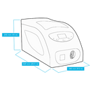 VICI DBS PCB 1500 HIGH PERFORMANCE PELTIER CRYOBATH LINE DRAWING WITH DIMENSIONS