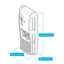 WHISPER 0-120 NITROGEN GENERATOR LINE DRAWING WITH DIMENSIONS